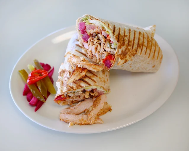 Chicken shawarma sandwich wrap at Empire Shawarma Calgary NW